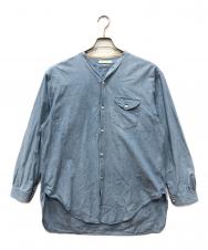 OLD JOE & Co. (オールドジョー) シャンブレーバンドカラーシャツ ブルー サイズ:16　1/2