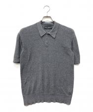 DOLCE & GABBANA (ドルチェ&ガッバーナ) ニットポロシャツ グレー サイズ:48