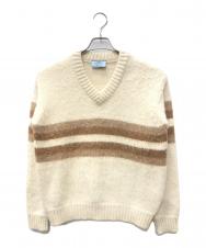 PRADA (プラダ) アルパカVネックニット ベージュ サイズ:SIZE 46