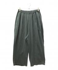 ANCELLM (アンセルム) WISM (ウィズム) 別注 TUCK SWEAT PANTS グリーン サイズ:SIZE 2