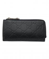 GUCCI (グッチ) 〔GGエンブレム〕カードケース ブラック