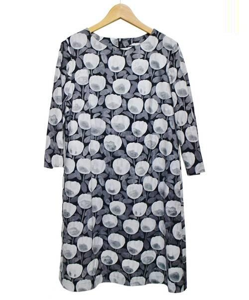 中古 古着通販 Marimekko マリメッコ Odessa Woven ワンピース グレー サイズ Size 38 アジア別注 ブランド 古着通販 トレファク公式 Trefac Fashion