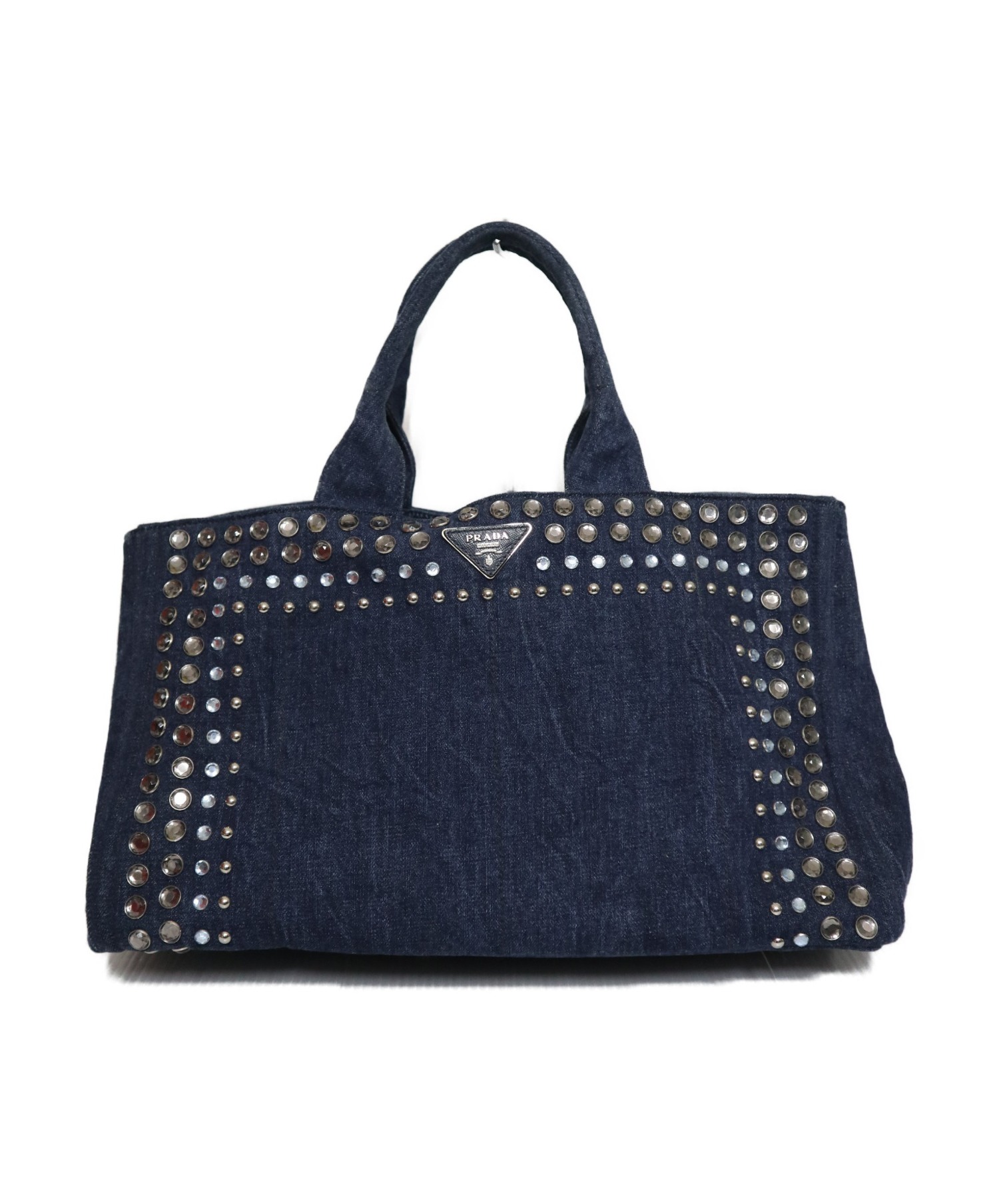 中古 古着通販 Prada プラダ ビジュースタッズトートバッグ Avio カナパ B187 197 ブランド 古着通販 トレファク公式 Trefac Fashion