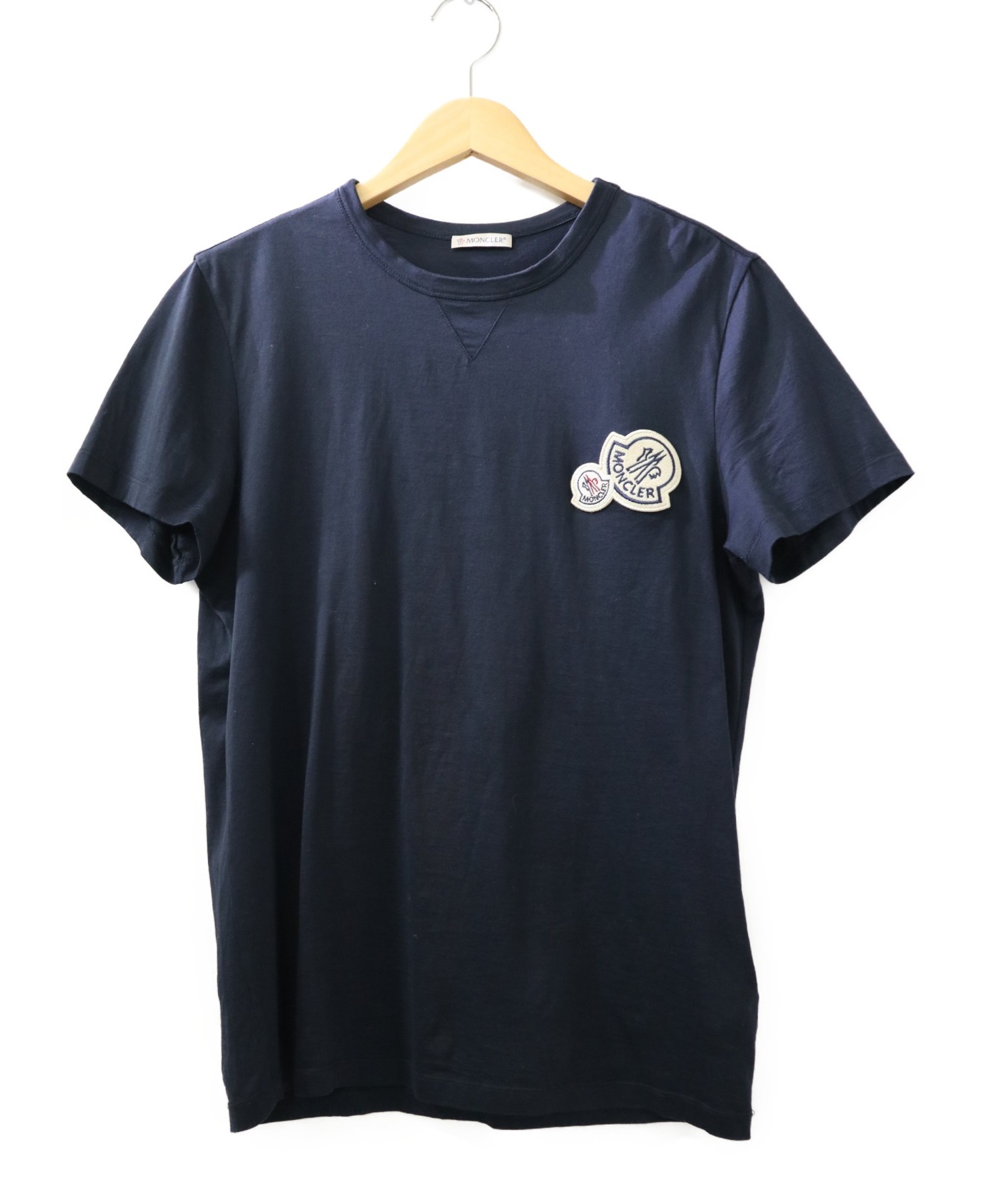 MONCLER (モンクレール) ダブルワッペンTシャツ ネイビー サイズ:S 20SS
