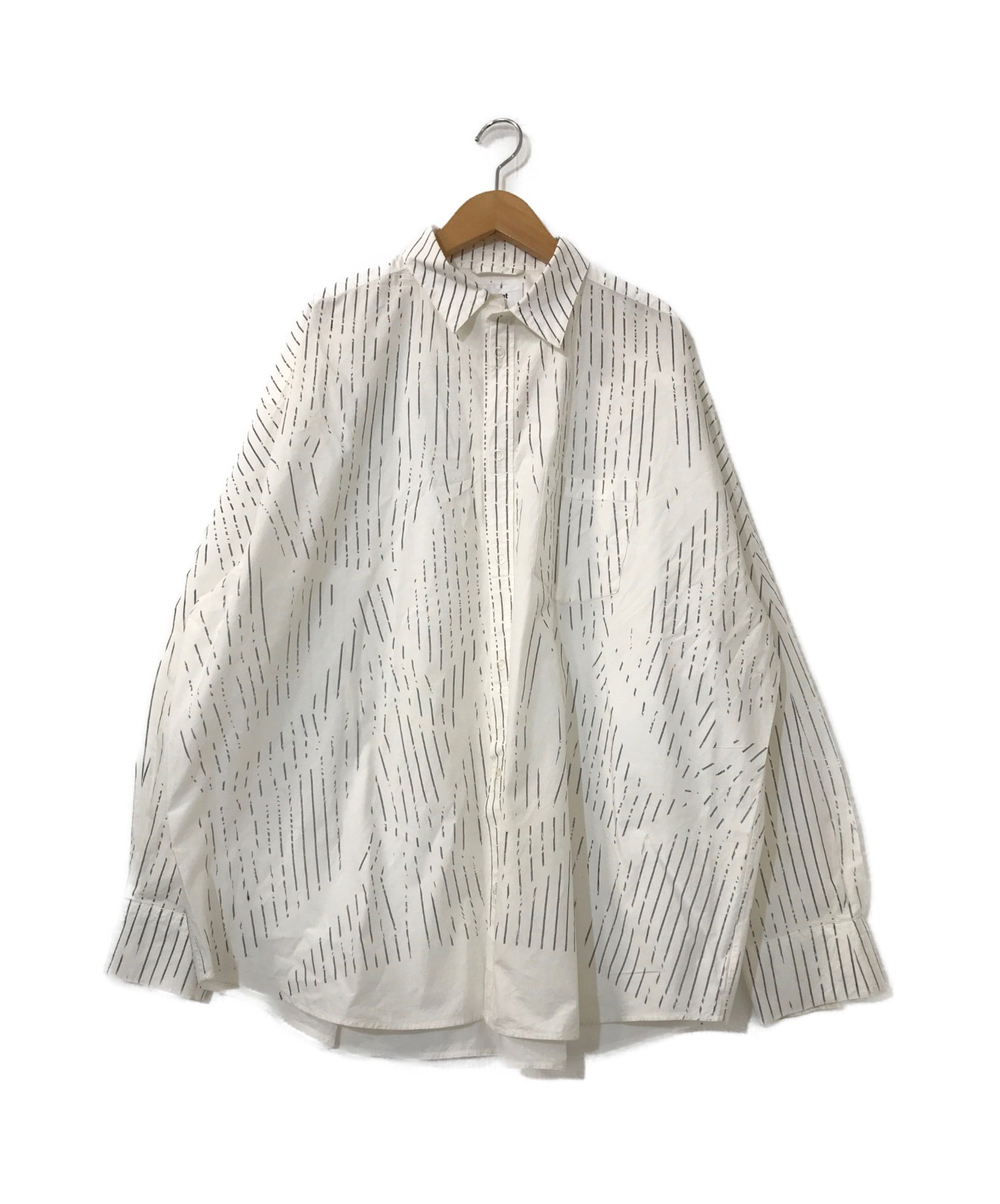 doublet (ダブレット) COMPRESSED STRIPE SHIRT IN THE ホワイト サイズ:M