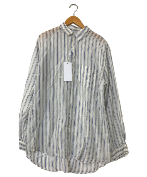 Maison Margiela（メゾンマルジェラ）Maison Margiela (メゾンマルジェラ) ブルーストライプキュプラシャツ ブルー×ホワイト サイズ:42 未使用品の古着・服飾アイテム