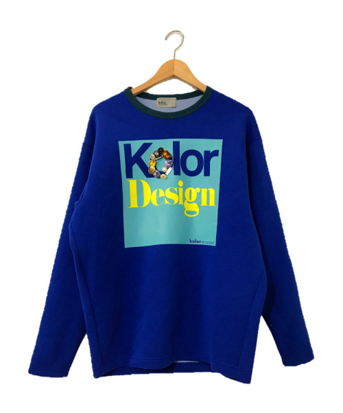 KOLOR（カラー）KOLOR (カラー) Design Crew Neck Sweatshirt ブルー サイズ:2の古着・服飾アイテム