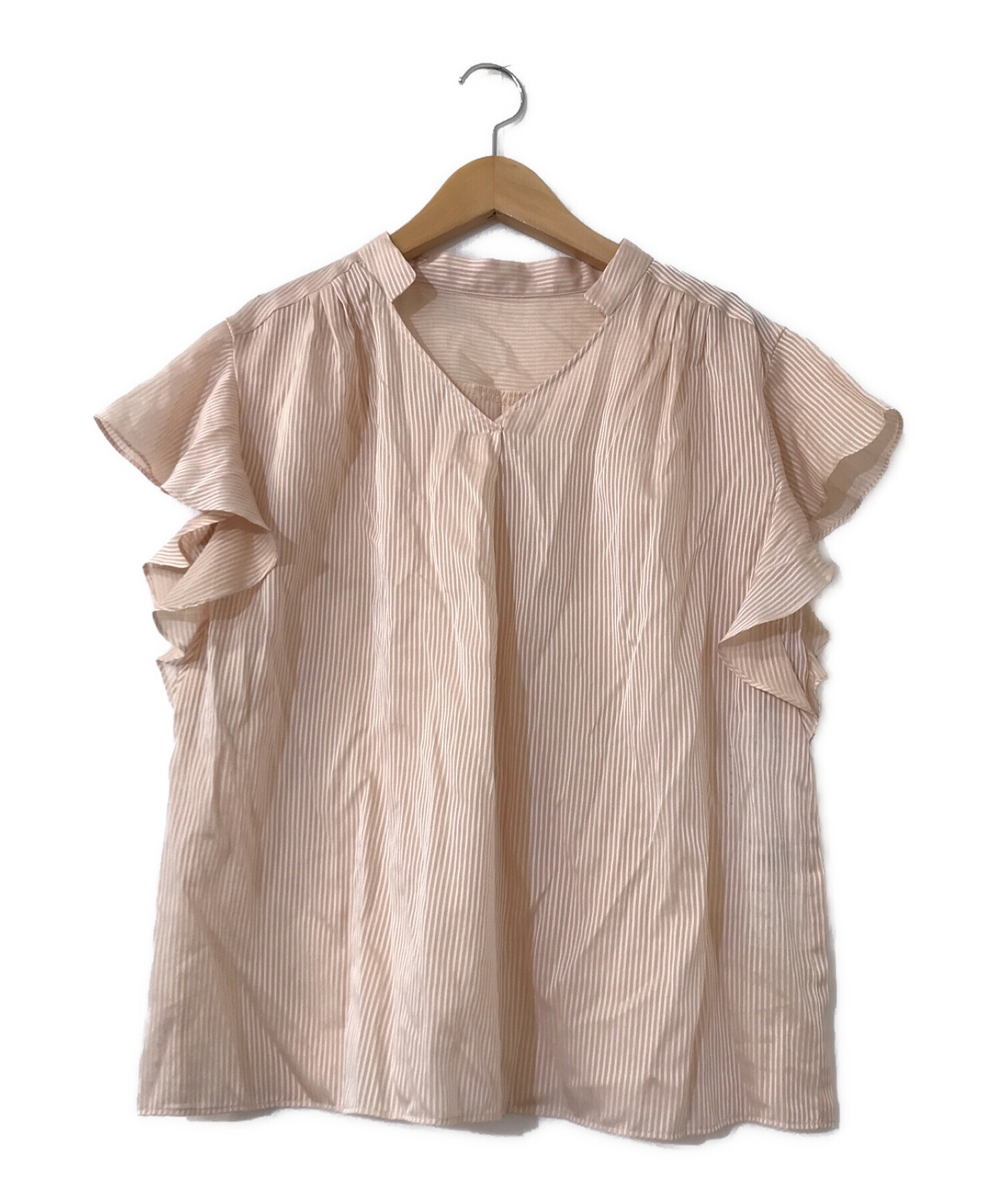 やかな Pinky&Dianne ラッフルスリーブ ブラウス38(M)白の通販 by ミィ