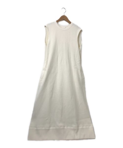 J.C.M（ジェーシーエム）J.C.M (ジェーシーエム) ワッフル N／S ドレス ホワイト サイズ:38の古着・服飾アイテム