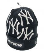SUPREME×NEWERA（シュプリーム × ニューエラ）の古着「new york yankees/new era box logo beanie」｜ネイビー
