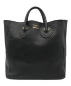 YOUNG & OLSEN The DRYGOODS STORE）の古着「EMBOSSED LEATHER TOTE M」｜ブラック