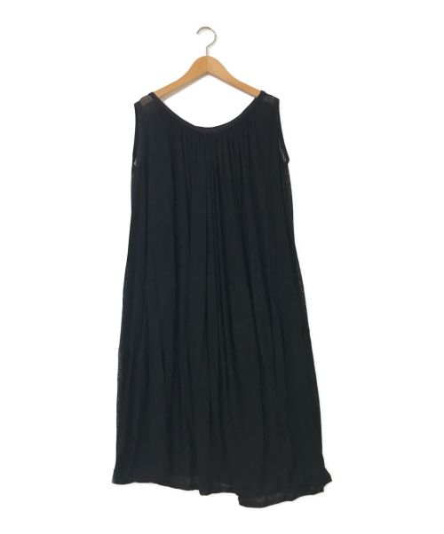 intoca（イントゥーカ）intoca (イントゥーカ) ギャザーワンピース ブラック サイズ:1の古着・服飾アイテム