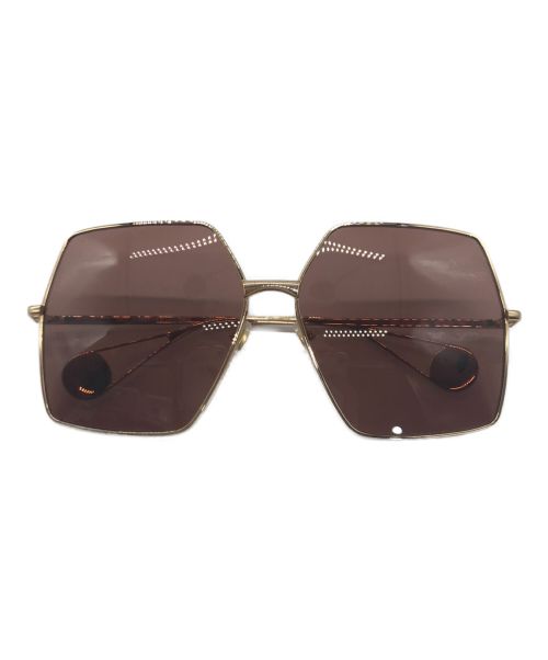 GUCCI（グッチ）GUCCI (グッチ) Oversize Sunglasses ゴールド サイズ:62□15 140の古着・服飾アイテム