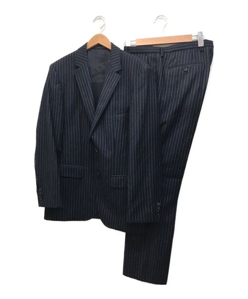定価20万 ヒューゴボス 『シャドーストライプ織り』ブラック スーツ 