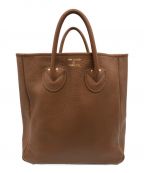 YOUNG & OLSEN The DRYGOODS STOREヤングアンドオルセン ザ ドライグッズストア）の古着「EMBOSSED LEATHER TOTE Ｍ」｜ブラウン