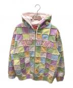 SUPREMEシュプリーム）の古着「Reverse Patchwork Zip Up Hooded」｜ピンク