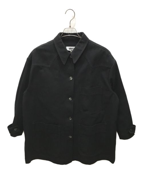 MM6 Maison Margiela（エムエムシックス メゾンマルジェラ）MM6 Maison Margiela (エムエムシックス メゾンマルジェラ) オーバーサイズデニムジャケット ブラック サイズ:40の古着・服飾アイテム