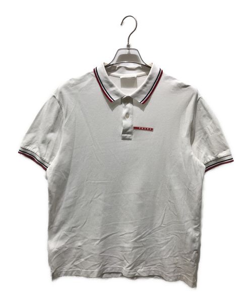 PRADA SPORTS（プラダスポーツ）PRADA SPORTS (プラダスポーツ) ポロシャツ　SJJ887　BIANCO ホワイト サイズ:XXLの古着・服飾アイテム