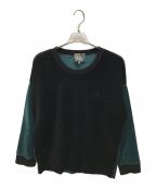 Vivienne Westwood man（）の古着「2トーンベロアTシャツ」｜ブラック×グリーン