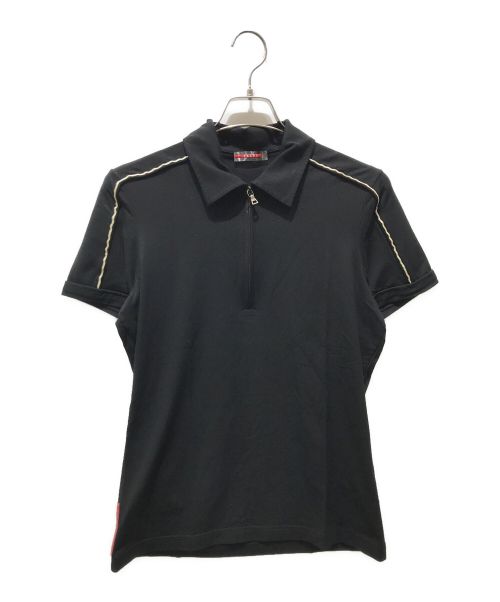 PRADA SPORTS（プラダスポーツ）PRADA SPORTS (プラダスポーツ) ジップポロシャツ ブラック サイズ:Sの古着・服飾アイテム