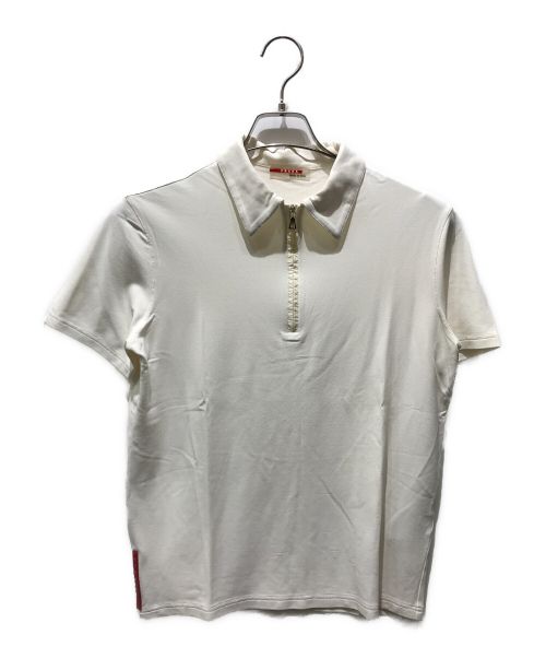 PRADA SPORTS（プラダスポーツ）PRADA SPORTS (プラダスポーツ) ジップポロシャツ ホワイト サイズ:Sの古着・服飾アイテム