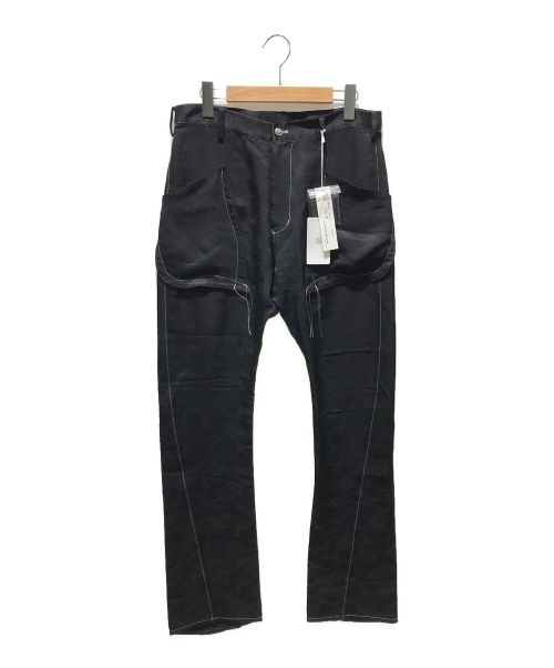 sulvam（サルバム）sulvam (サルバム) STITCH SLIM FLARE PANTS　22ss ブラック サイズ:M 未使用品の古着・服飾アイテム