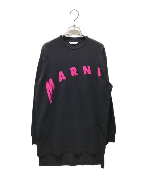 MARNI（マルニ）MARNI (マルニ) ロゴプリントカットソー　THJE0129PF USCR13 ブラック サイズ:38の古着・服飾アイテム