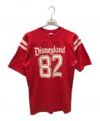 COLLEGIATE PACIFICカレッジパシフィック）の古着「フットボールTシャツ　80ｓ Disneyland」｜レッド