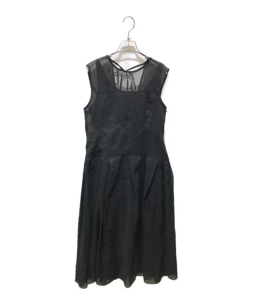 LE CIEL BLEU（ルシェルブルー）LE CIEL BLEU (ルシェルブルー) Voile Overlay Dress　24A65101 ブラック サイズ:38の古着・服飾アイテム