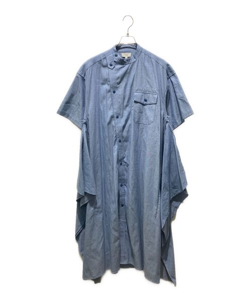 HYKE（ハイク）HYKE (ハイク) デザインシャツワンピース　201-16084 ブルー サイズ:2の古着・服飾アイテム