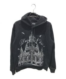 LAST NEST（ラストネスト）の古着「cathedral logo hoodie」｜ブラック