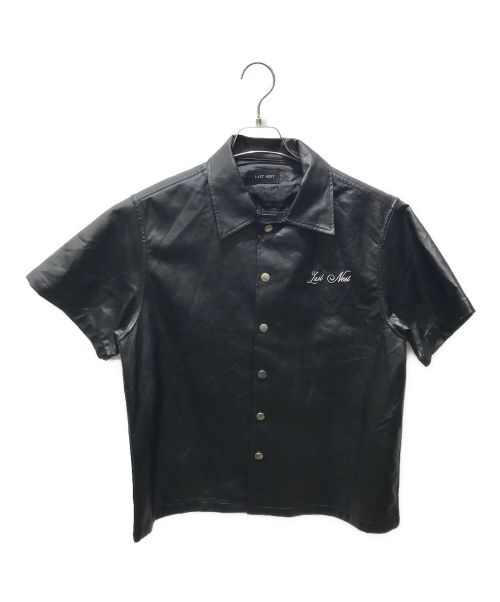 LAST NEST（ラストネスト）LAST NEST (ラストネスト) embroidered leather shirts ブラック サイズ:Mの古着・服飾アイテム