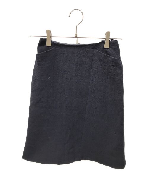 CHANEL BOUTIQUE（シャネル ブティック）CHANEL BOUTIQUE (シャネル ブティック) ウールスカート ネイビー サイズ:38の古着・服飾アイテム