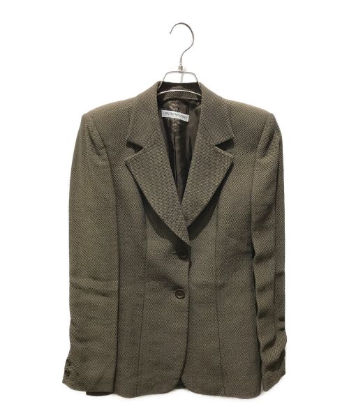 EMPORIO ARMANI（エンポリオアルマーニ）EMPORIO ARMANI (エンポリオアルマーニ) テーラードジャケット ブラウン サイズ:40の古着・服飾アイテム