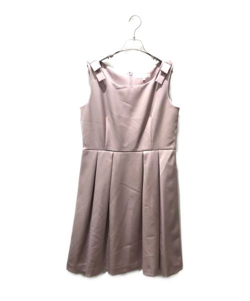 KUMIKYOKU（クミキョク）KUMIKYOKU (クミキョク) シルキーサテンボンディングドレス ピンク サイズ:5の古着・服飾アイテム