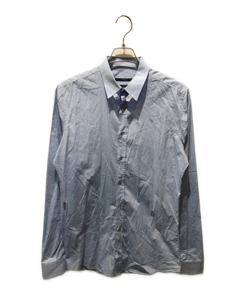 GUCCI（グッチ）GUCCI (グッチ) レギュラーカラーシャツ ブルー サイズ:15 3/4の古着・服飾アイテム