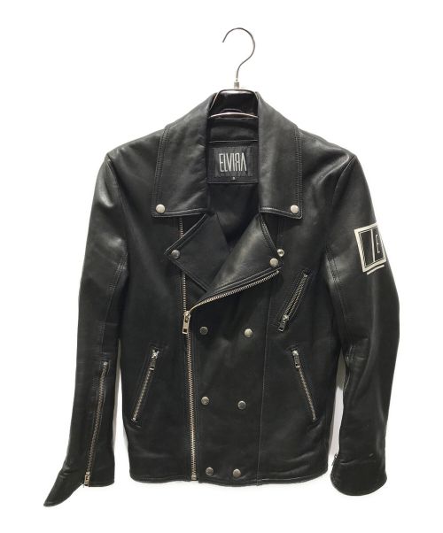 ELVIRA（エルビラ）ELVIRA (エルビラ) ダブルライダースジャケット ブラック サイズ:Sの古着・服飾アイテム