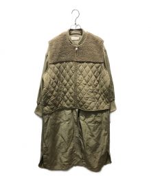 SUMI STYLE（スミ スタイル）の古着「キルティングベスト付き3way馬刺繍コート」｜ベージュ