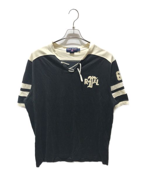 POLO SPORT（ポロスポーツ）POLO SPORT (ポロスポーツ) Tシャツ ブラック×ホワイト サイズ:XLの古着・服飾アイテム