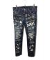DSQUARED2（ディースクエアード）の古着「Dark Graffiti Wash Skater Jeans S74LB1099」｜インディゴ