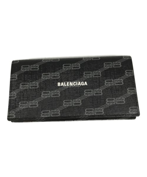 BALENCIAGA（バレンシアガ）BALENCIAGA (バレンシアガ) BBモノグラム ラージフラップウォレット　650874　1061・0・000953 ブラックの古着・服飾アイテム
