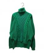 PAMEO POSEパメオポーズ）の古着「Gourd Sleeve Sweater　2321526005」｜グリーン
