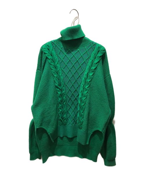 PAMEO POSE（パメオポーズ）PAMEO POSE (パメオポーズ) Gourd Sleeve Sweater　2321526005 グリーン サイズ:Fの古着・服飾アイテム