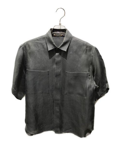 AURALEE（オーラリー）AURALEE (オーラリー) シルク半袖シャツ　A9SS01DO グレーの古着・服飾アイテム