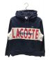 LACOSTE（ラコステ）の古着「Logo Panel Hooded Sweatshirt　SH1861」｜ネイビー