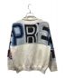 SUPREME (シュプリーム) Chenille Logo Sweater ホワイト×ブルー サイズ:M：16000円
