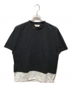 MARNIマルニ）の古着「バイカラークルーネックTシャツ　HUMU0034QS」｜ブラック×ホワイト
