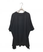 MM6 Maison Margielaエムエムシックス メゾンマルジェラ）の古着「Black Double Tee Dress S52CT0559」｜ブラック