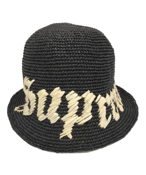 SUPREME（シュプリーム）SUPREME (シュプリーム) Old English Straw Crusher Hat　23SS  ブラックの古着・服飾アイテム