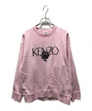KENZO (ケンゾー) ロゴ刺繍スウェット ピンク サイズ:M